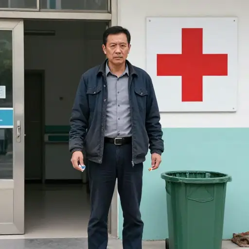 在上一次健康警报后，他决定改过自新，戒了烟。