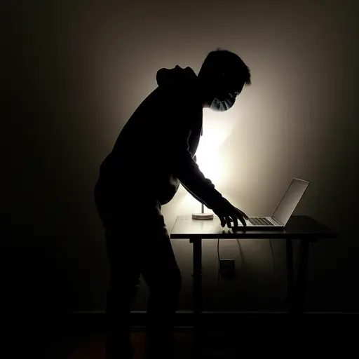 一个小偷偷走了昂贵的电脑设备。