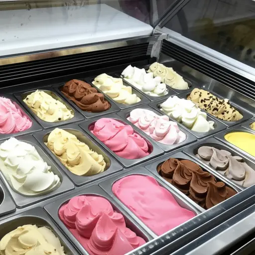 这家店卖很多种冰淇淋。