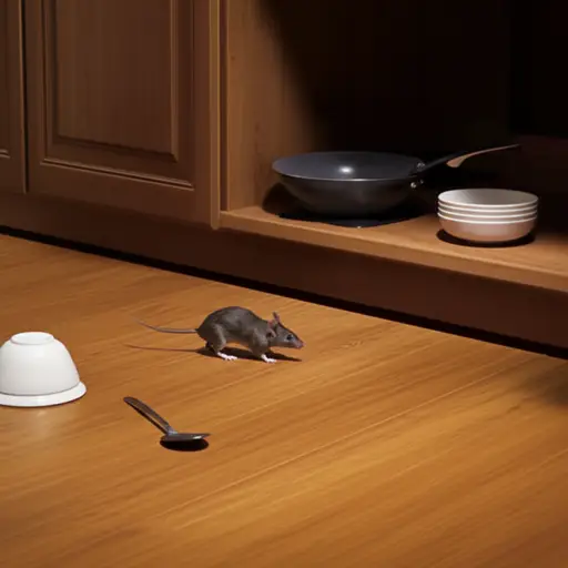 昨晚，我在厨房看到一只老鼠。