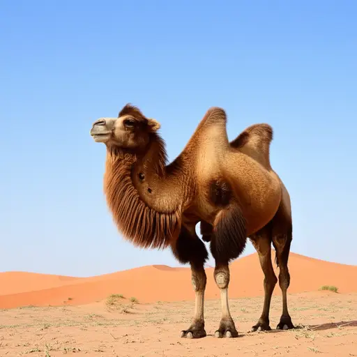 骆驼有两个驼峰。