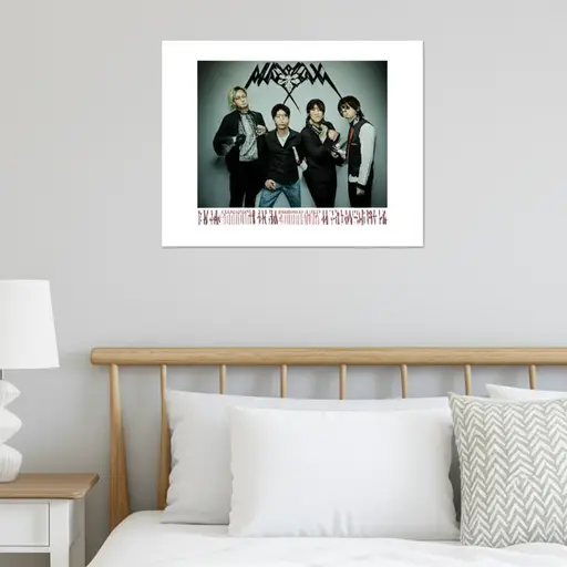 我房间里有一张我最喜欢的乐队的海报。