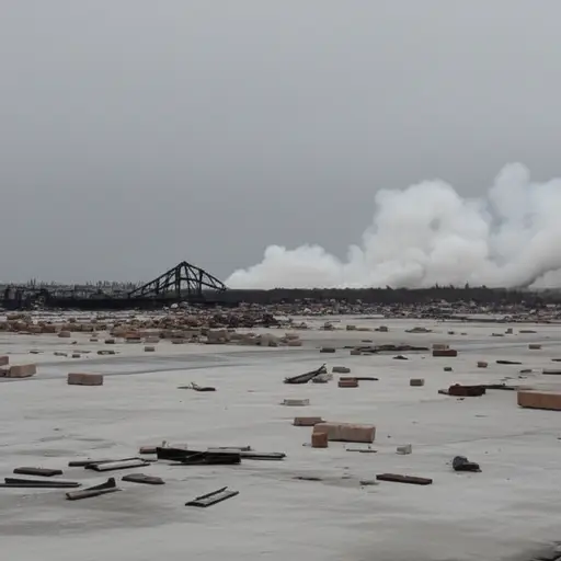 工厂被烧成了平地。