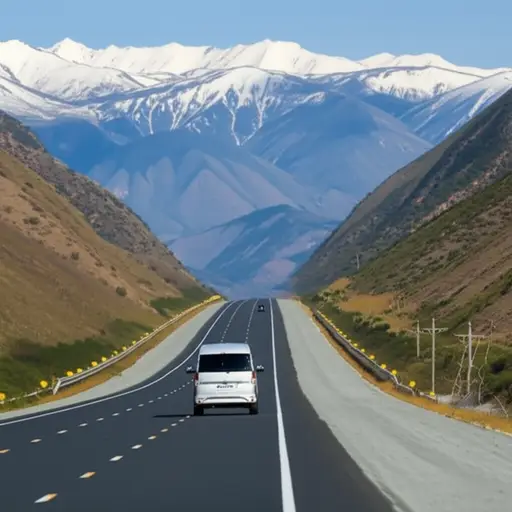 他们向北开车去山区。