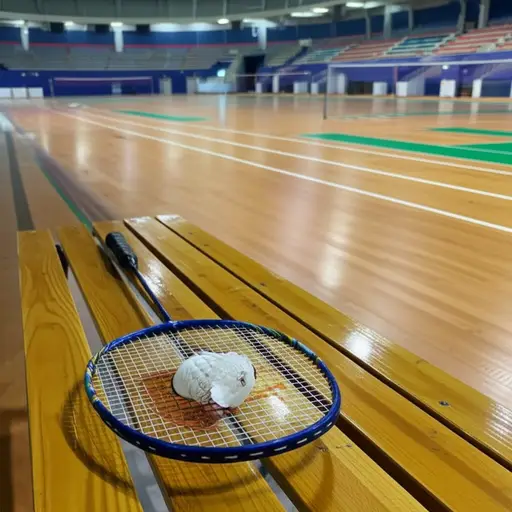 我把羽毛球装备忘在体育馆了。