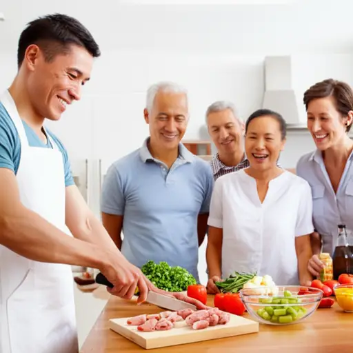 他做了一顿饭，他们对此非常感激。