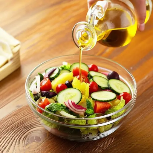 沙拉里需要加一点橄榄油。