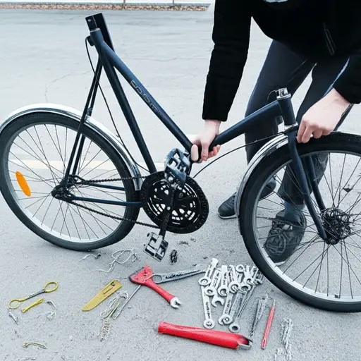 我们不得不自己修理自行车。