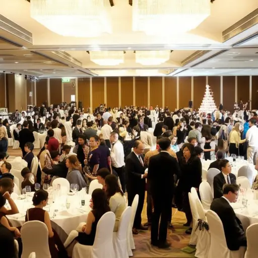 聚会上有一百多人。