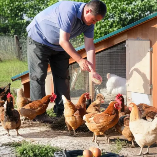 农民经常养鸡来获取鸡蛋和鸡肉。