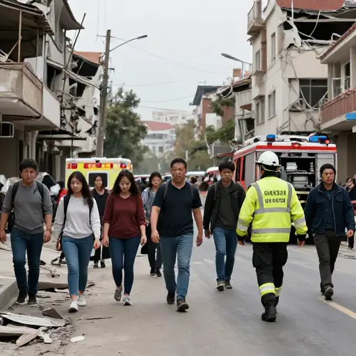 尽管发生了严重的地震，所有居民都被安然无恙地疏散了。