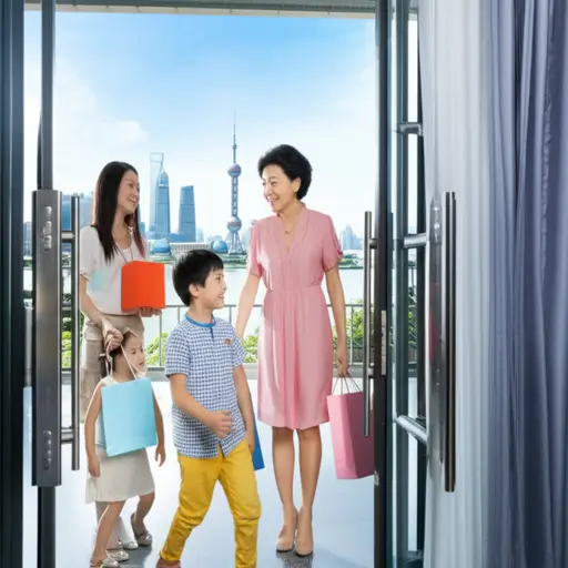 我阿姨住在上海，我们经常在假期去看她。