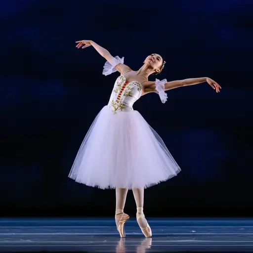 舞者随着音乐优雅地移动。