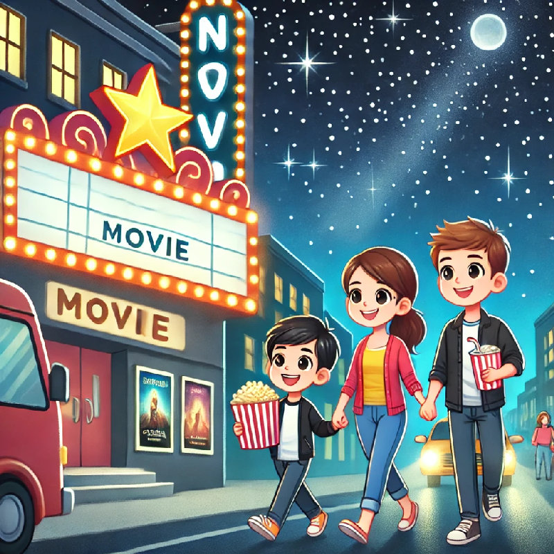 今晚我们要去看电影。