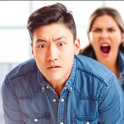 他听到一声愤怒的喊叫。