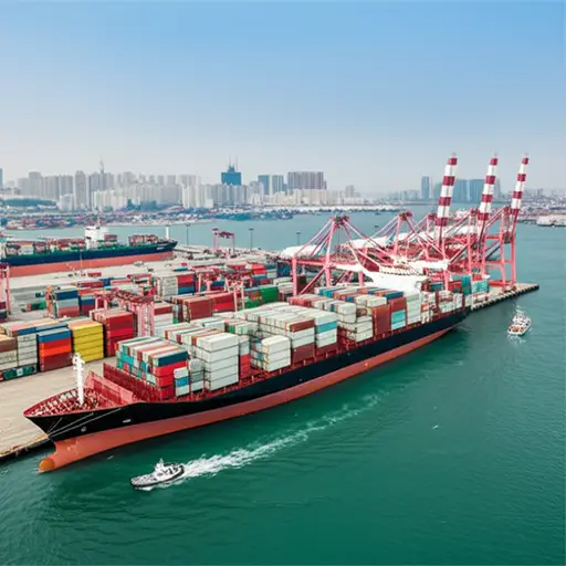 这个城市有一个繁忙的港口。