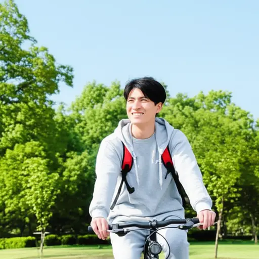 他在业余时间开始骑自行车。