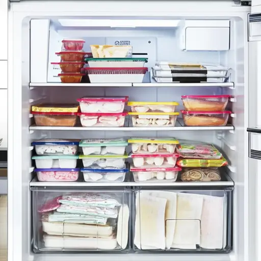 我的冰箱里装满了为繁忙工作日准备的冷冻餐食。