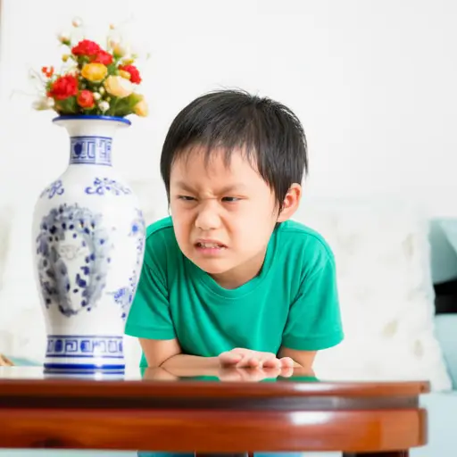 如果我打碎这个花瓶，我爸爸会杀了我。