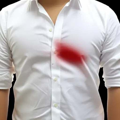 你衬衫上沾了血。