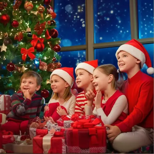 许多孩子相信圣诞老人存在。