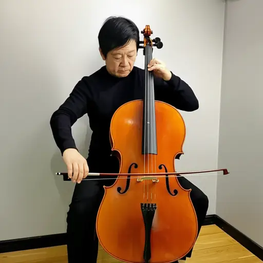 他练习大提琴已经超过十年了。