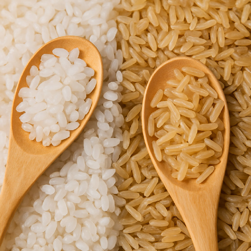 糙米比白米健康。