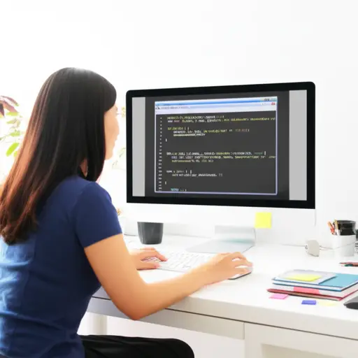 她是一名计算机专家。