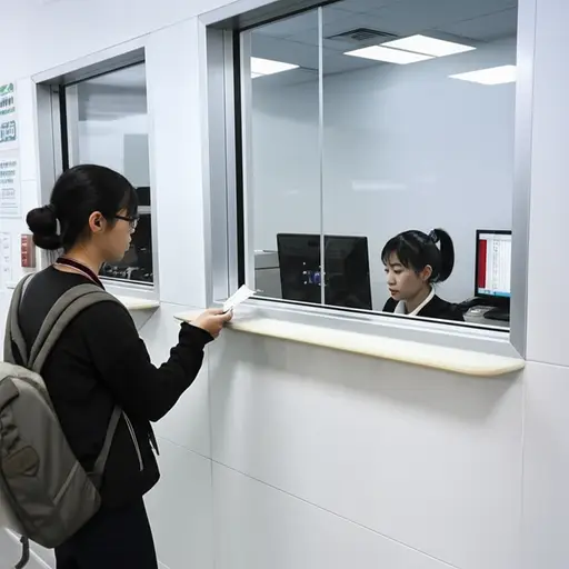 你可以在售票处买火车票。