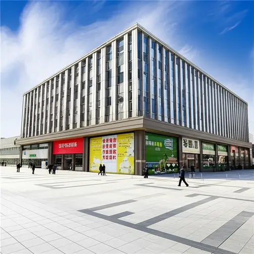 银行在超市旁边。