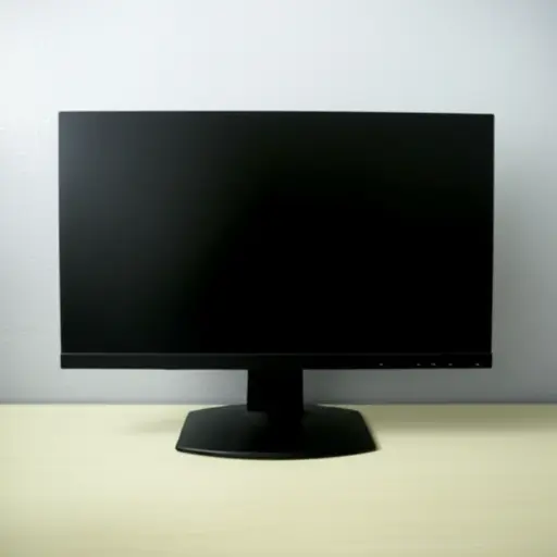 停电后，电脑屏幕完全空白。