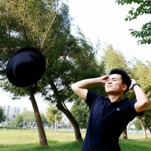 我的帽子在强风中被吹走了。