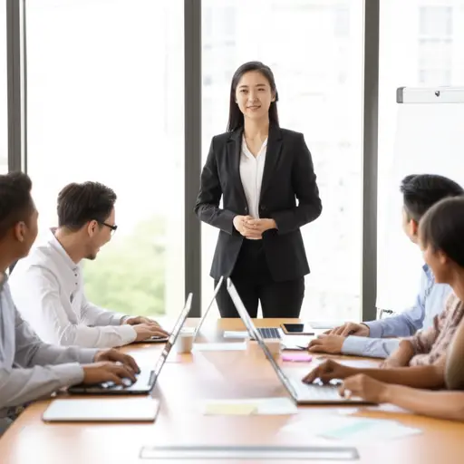 她与团队分享了她过去的经验。