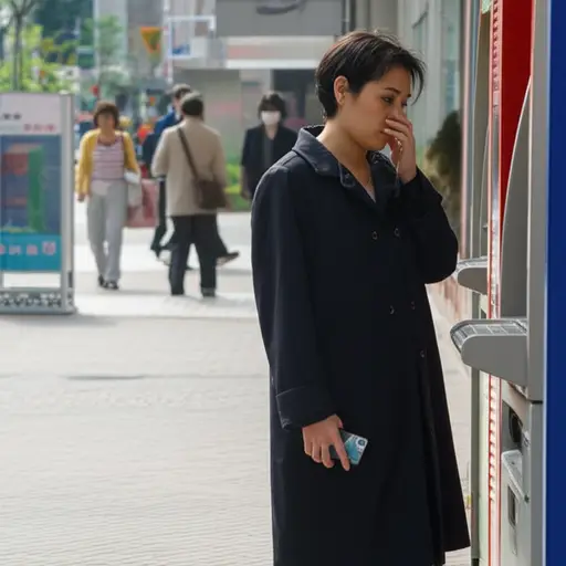 抱歉，我得先找台自动取款机。我身上没带现金。