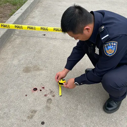 警方试图利用现场证据重建犯罪过程。
