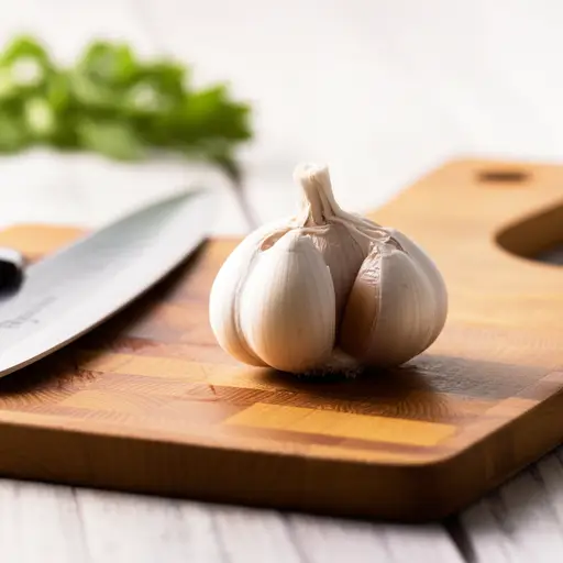 我喜欢大蒜的味道。