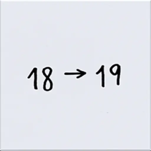 十八之后的下一个数字是十九。