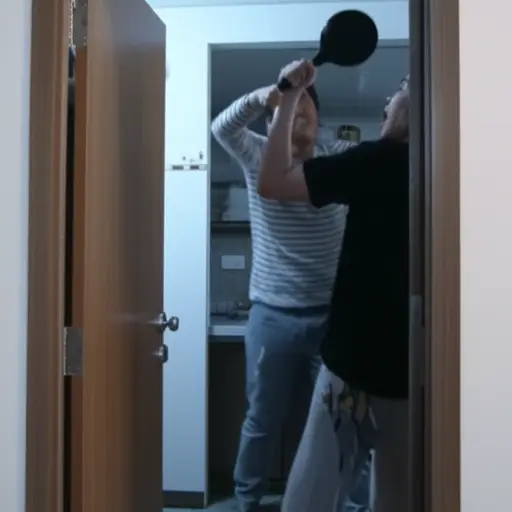 我进去时，有人用平底锅打了我！