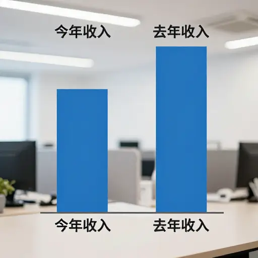 公司今年的收入几乎与上一财年相当。