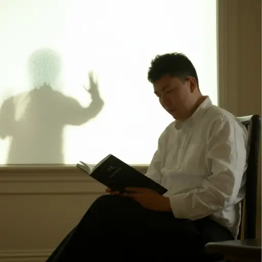 一天，我正在读一本有趣的书，这时有人叫我。