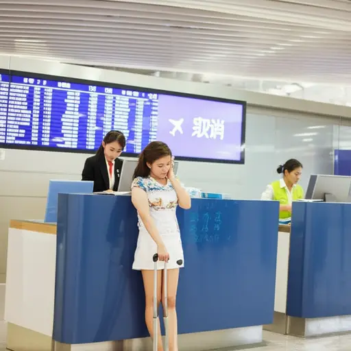 由于航班取消，航空公司不得不支付她的住宿费用。