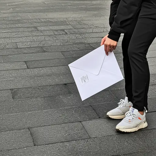 我停下来捡起我掉的信。