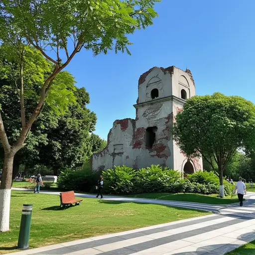 这个旧军事基地已被改造成一个公共公园。