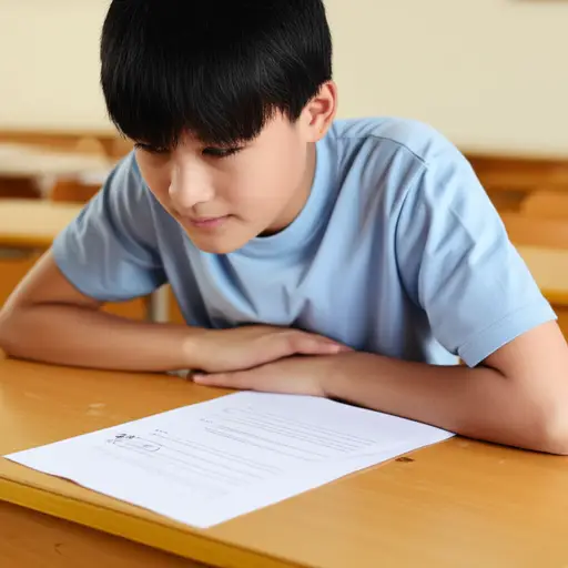 他在考试中犯了一个错误。