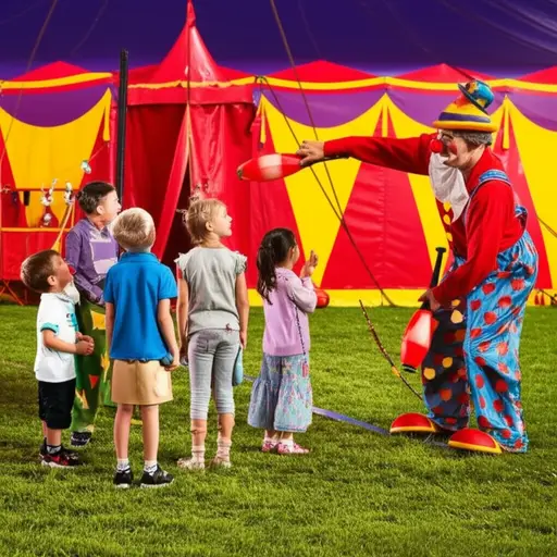 孩子们喜欢看马戏团里的小丑表演。