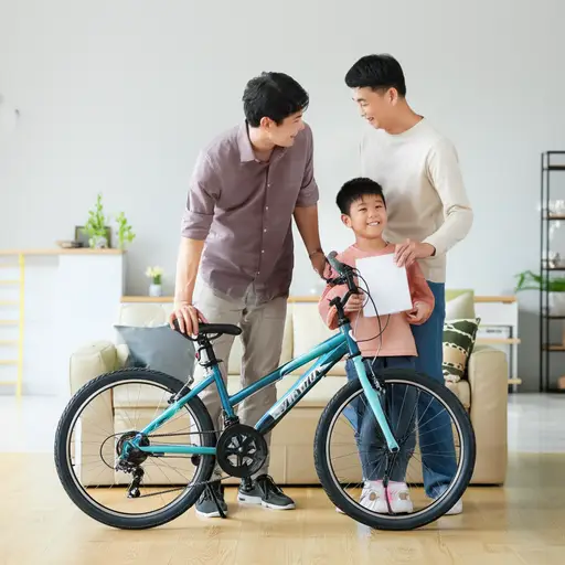 我的父母许诺，如果我取得好成绩就给我买一辆自行车。