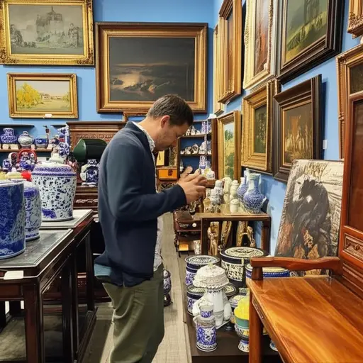 我叔叔是伦敦的一位古董经销商。