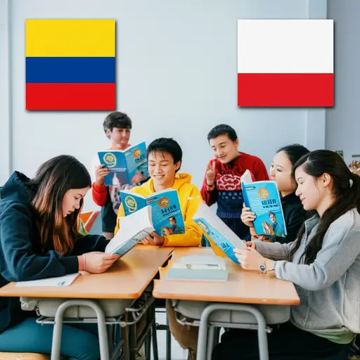 来自像哥伦比亚和立陶宛这样多样化的国家的学生使用剑桥教材。