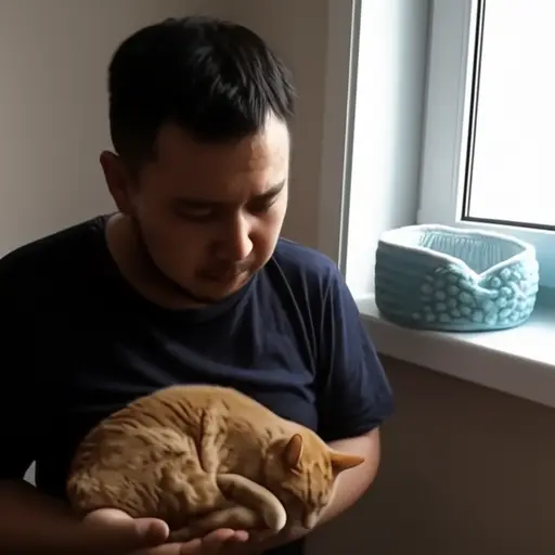 他的猫昨天去世了。