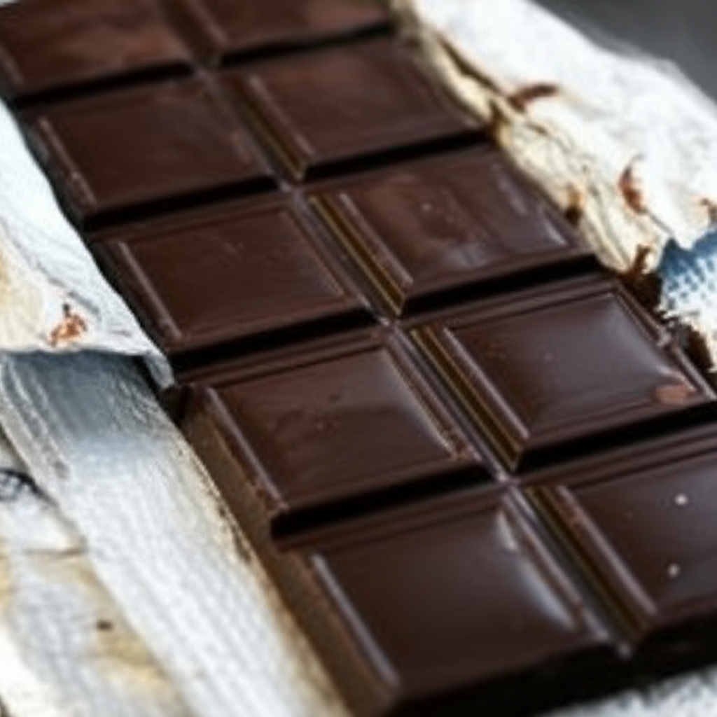 这是一块美味的黑巧克力。